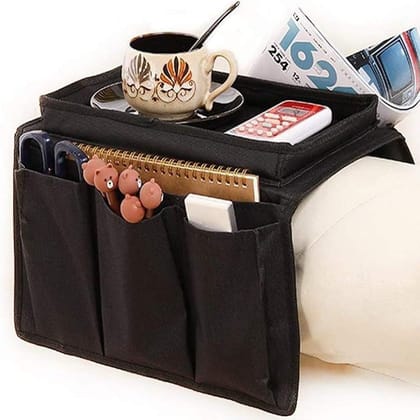 DHRUVINSRI Sofa Arm Rest Hanging Storage Bag – Convenient Storage Solution for Magazines, iPads, Books, and More, Ideal for Sofa Organization