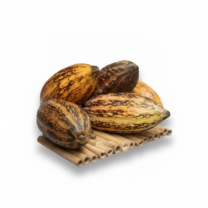 Fresh Raw Cocoa Pods - 1 kg - One kilogram of raw cocoa pods