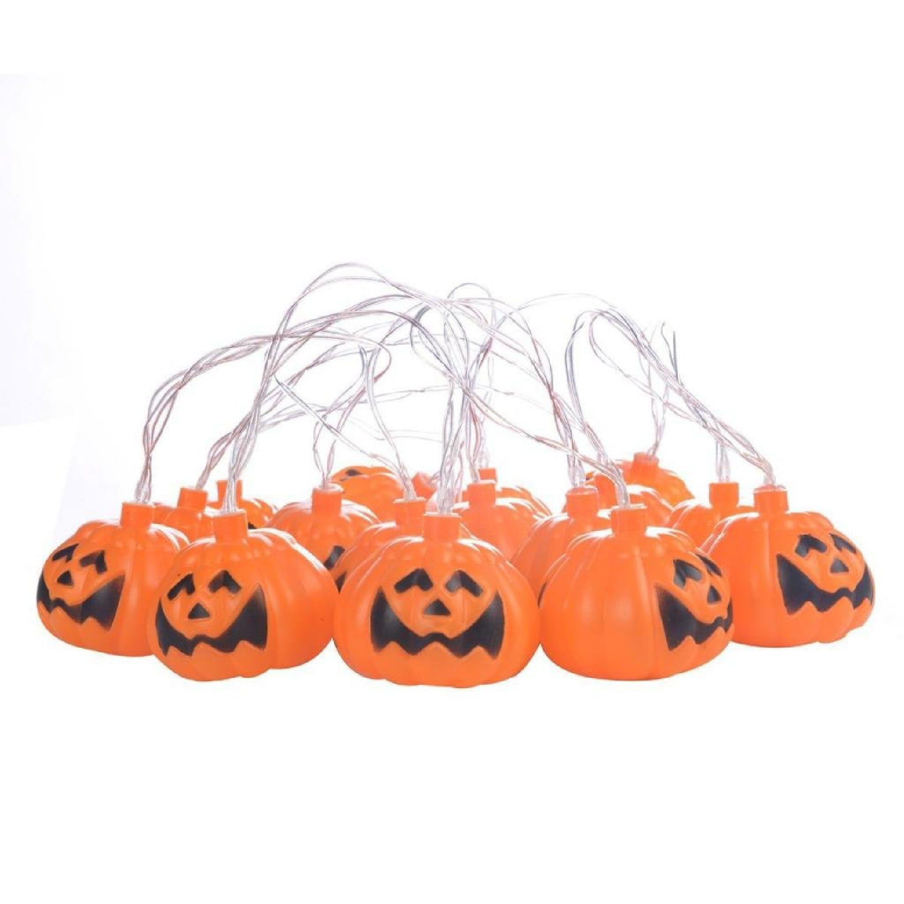 Halloween Pumpkin Light Up Garland - 12PC
