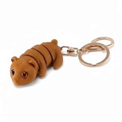 Vinglits Wild Beasts 3D Printed Keychains – Articulated Animal Toys, Pocket-Friendly Keyrings, Stress Relief Desk Toys for Kids & Adults, Collectible Accessories (Bhaalu - The Bear)