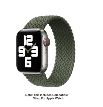 Army - Strong Nylon Braided Watch Strap for iWatch - Green 42 MM