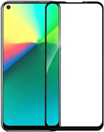 PLUGTECH Advanced Tempered Glass With Anti-Explosion 9H Hardness Edge-To-Edge Coverage Screen Guard for Realme C17