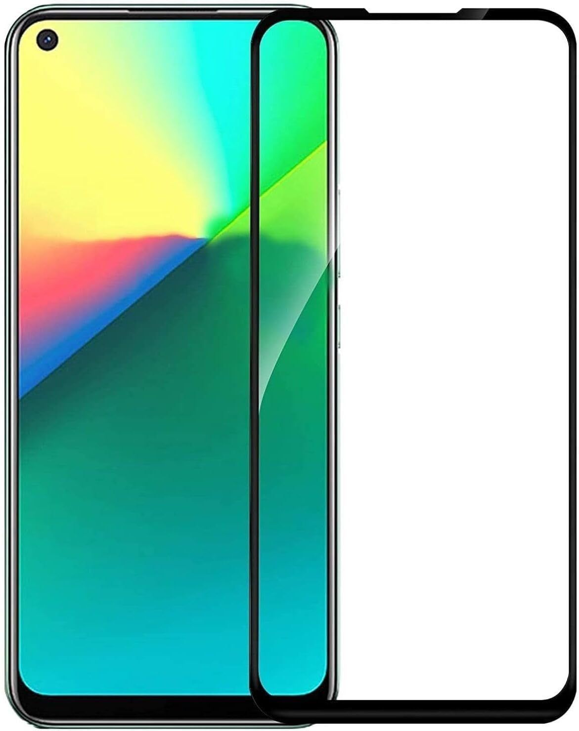 PLUGTECH Advanced Tempered Glass With Anti-Explosion 9H Hardness Edge-To-Edge Coverage Screen Guard for Realme C17