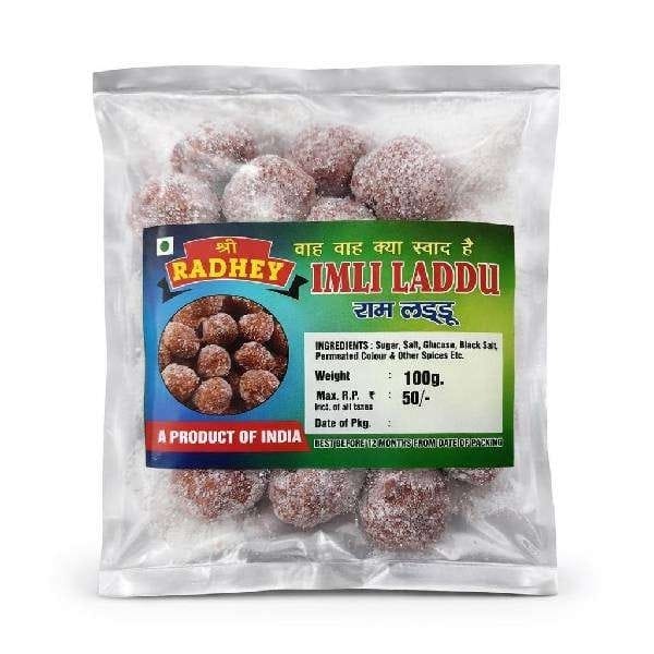 Radhey Imli Laddu Ram Laddu Sweet Tangy Tamarind Candy Balls 100g - 1 unit