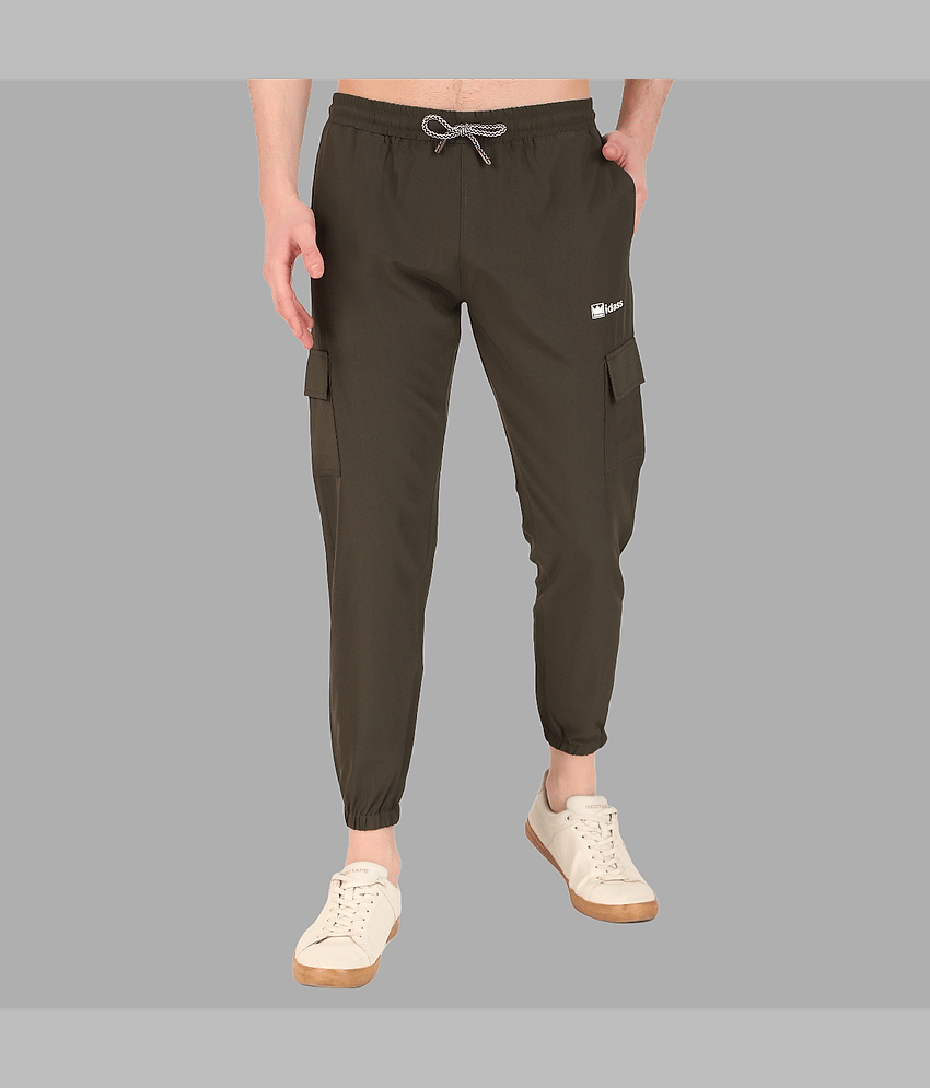 IDASS Olive Green Nylon Men's Joggers ( Pack of 1 )