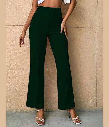 Parona Women Polyester Casual Trousers ( Green )