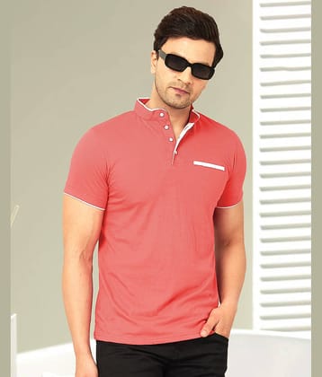 AOOSH Cotton Blend Regular Fit Solid Half Sleeves Men's Mandarin Collar T-Shirt - Olive ( Pack of 1 )