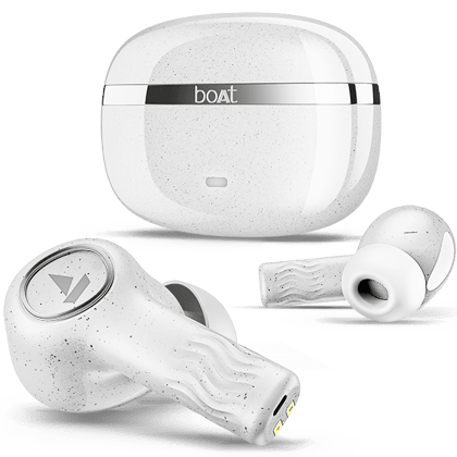boAt Nirvana Ion ANC | Wireless Earbuds with Active Noise Cancellation, ENx™ Technology, 120 Hours Playback and 100K Crest AI Units Quartz White