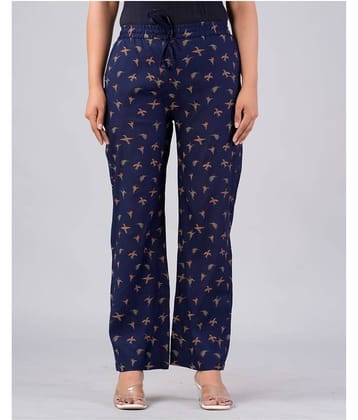 MAUKA - Blue Rayon Women's Palazzo ( Pack of 1 )