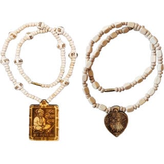Abhimantrit-Bageshwardham Mala Hanuman Ji Tulsi Mala Beads Wood Necklace