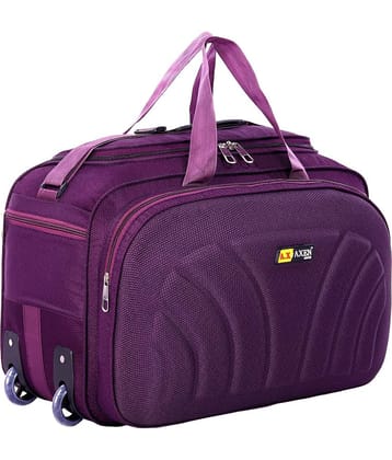AXEN BAGS 60 Ltrs PURPLE Polyester Duffle Trolley