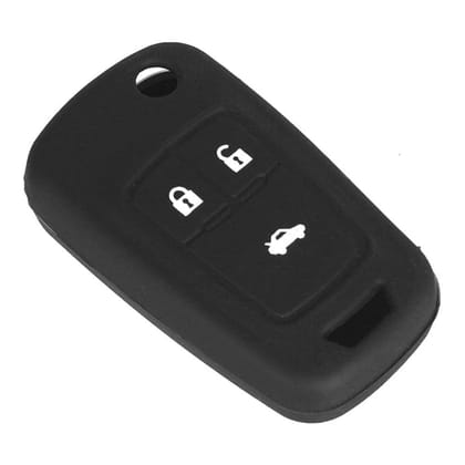 Silicon Key Cover for Chevrolet Cruze (Black)