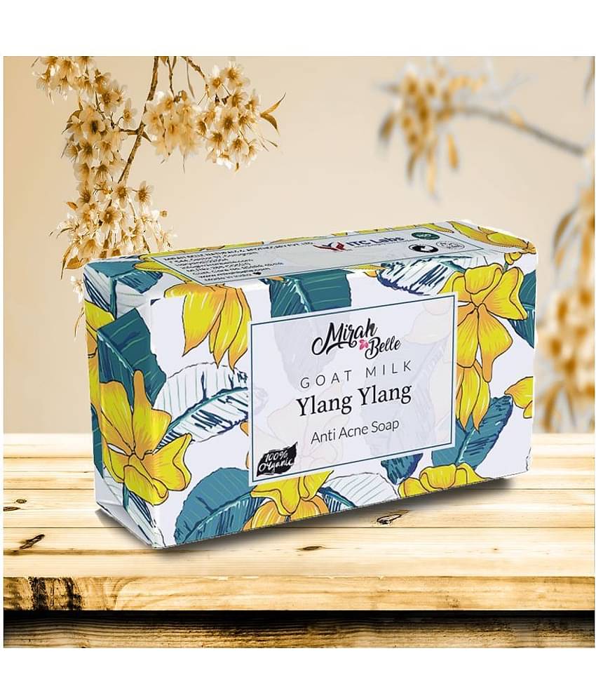 Mirah Belle - Organic Goat Milk, Ylang Ylang Anti Acne Soap 125gm - For Blemished, Acne Prone, Scarred Skin- Handmade Soap