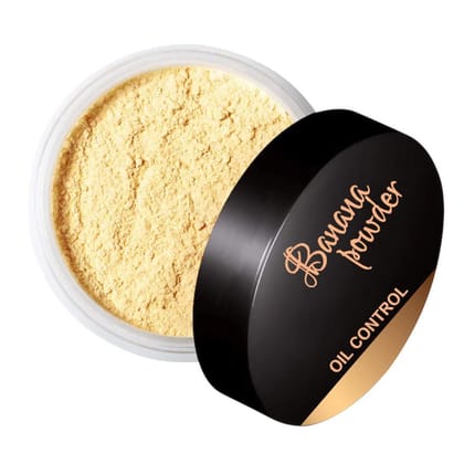 Elecsera matte banana loose powder banana powder yellow banana face powder banana face loose powder plus listing oil control banana loose powder yellow loose powder(Yellow, 20 g)