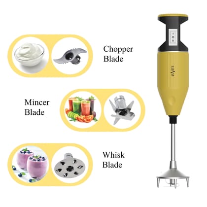 LA'FORTE Hand Blender 250 W with Attachments and Wall Mounting Bracket