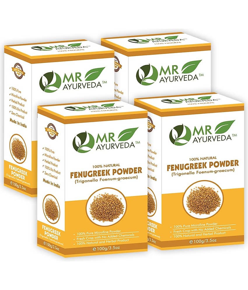 MR Ayurveda 100% Organic Fenugreek Powder Hair Scalp Treatment 400 g Pack of 4