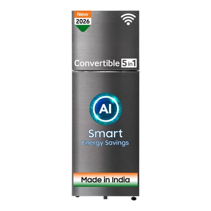 Samsung 330 L, 3 Star, Convertible 5-in-1, Digital Inverter, Frost Free Double Door, WiFi Bespoke AI Refrigerator (RT34HG5A23BXHL, Luxe Black, 2026 Model) Samsung 330 L, 3 Star, Convertible 5-in-1, Digital Inverter, Frost Free Double Door, WiFi Bespoke A Samsung 330 L, 3 Star, Convertible 5-in-1, Digital Inverter, Frost Free Double Door, WiFi Bespoke AI Refrigerator (RT34HG5A23BXHL, Luxe Black, 2026 Model) Samsung 330 L, 3 Star, Convertible 5-in-1, Digital Inverter, Frost Free Double Door, WiFi Bespoke A