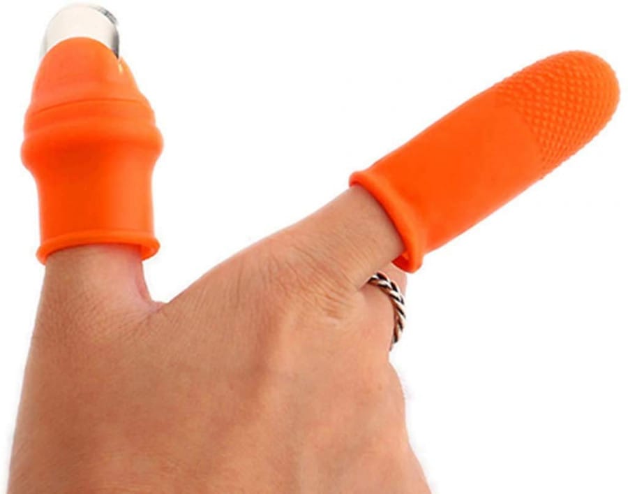 Wholesale Item - THUMB KNIFE FINGER CUTTER WITH 2 SILICON FINGER - MOQ 91 Pieces