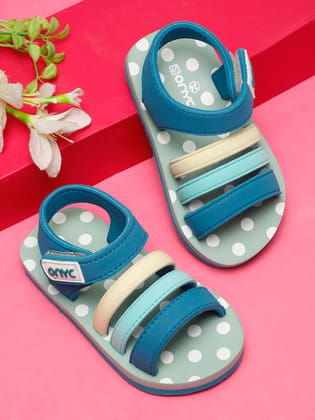 ONYC Premium Butterscotch Kids Sandals for Girls (Teal Blue)