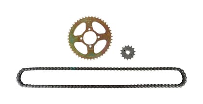 Hero Genuine Chain Sprocket Kit for CD 100 | Maximum Power Transfer | High Carbon Steel | OEM Fit | Corrosion Resistant | Long-Lasting Durability - 20K110S