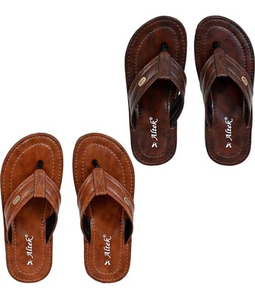 Altek Brown Men's Thong Flip Flop