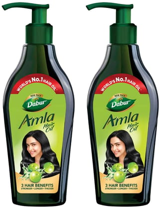 Dabur Amla Hair Oil - 550 ml | For Strong, Long and Thick hair | Nourishes Scalp | Controls Hair Fall, Strengthens Hair & Promotes Hair Growth (Pack of 2) Dabur Amla Hair Oil - 550 ml | For Strong, Long and Thick hair | Nourishes Scalp | Controls Hair Fa
