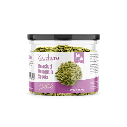 Zucchero Roasted Premium Pumpkin Seed, Lightly Salted, 200g - The Nutrient Powerhouse | Dry Roasting | Oil-Free| Slow baked Seeds Zucchero Roasted Premium Pumpkin Seed, Lightly Salted, 200g - The Nutrient Powerhouse | Dry Roasting | Oil-Free| Slow baked Seeds