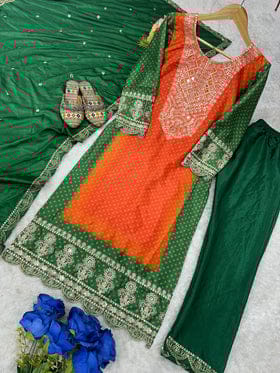Beautiful Party Wear look Top Bottom And Dupatta