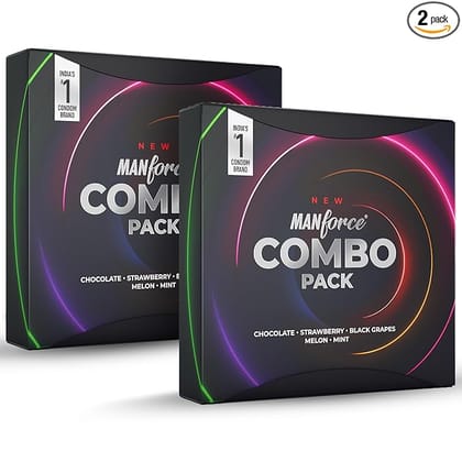 Manforce Combo, Lubricated Flavoured Condoms for Men | 40 pcs | Chocolate, Strawberry, Black Grapes, Melon & Mint | Indias No. 1* Condom Brand for Safe Sex Manforce Combo, Lubricated Flavoured Condoms for Men | 40 pcs | Chocolate, Strawberry, Black Grapes, Melon & Mint | Indias No. 1* Condom Brand for Safe Sex