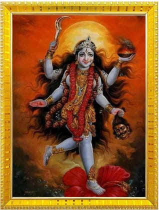 NOKKES Kali Devi Maa Mata Photo Frames Religious Photo frame 5X7 Inch Photo Frame_WE12
