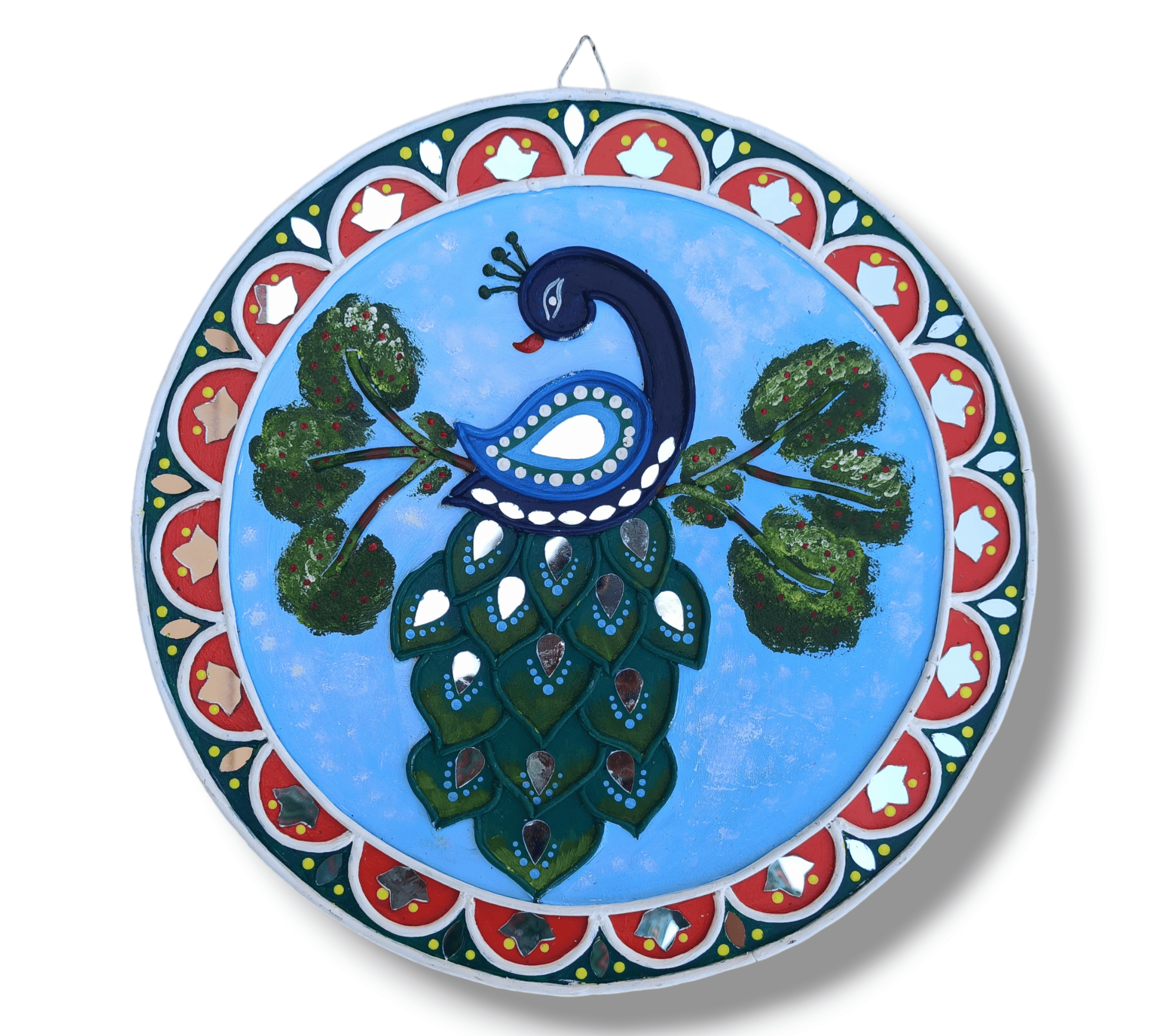 Aarya ovation Lippan art wall hanging for home decoration /living room/kids room / garden décor.peacock