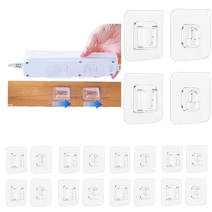 JIALTO 10 Pcs Heavy Duty Waterproof Double-Sided Adhesive Wall Hooks - Strong Plastic Hooks for Wall Hangings, Robes Finish