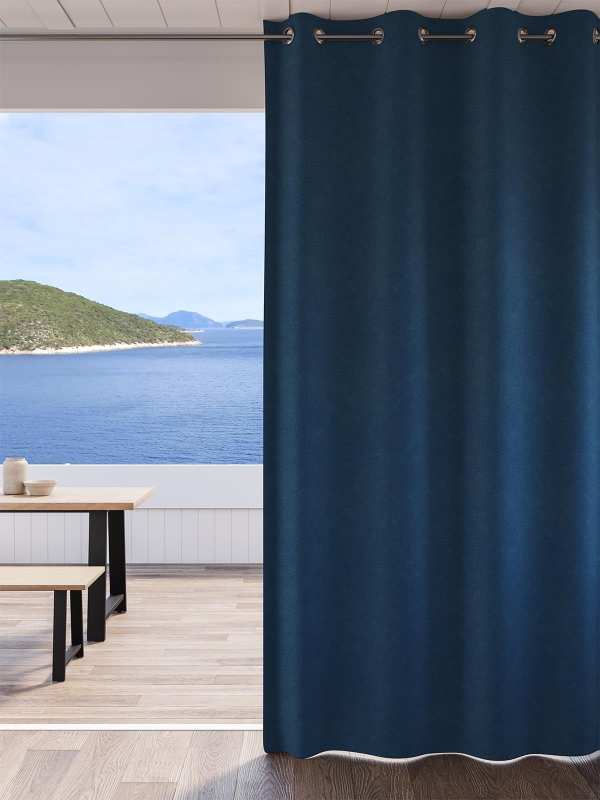 DDECOR - 100% Polyester Large Door 9 Ft|135 CM X 270 CM| - Blue