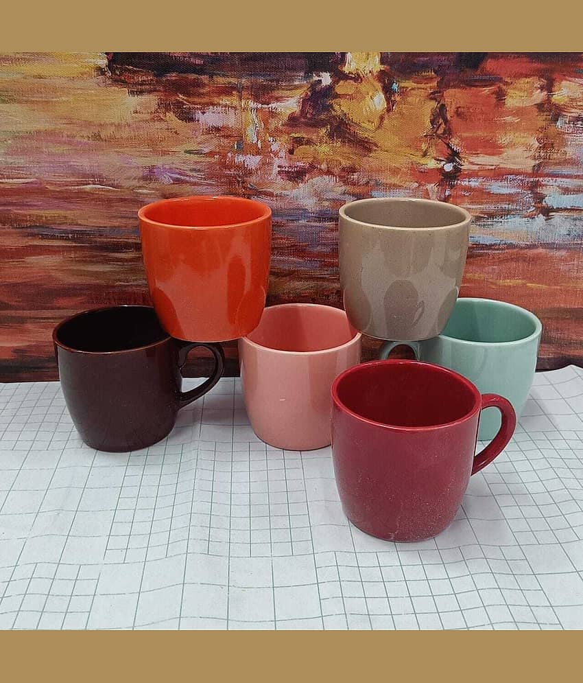 Love Unlimited Solid Bone China Tea Cup 150 ml ( Pack of 6 )