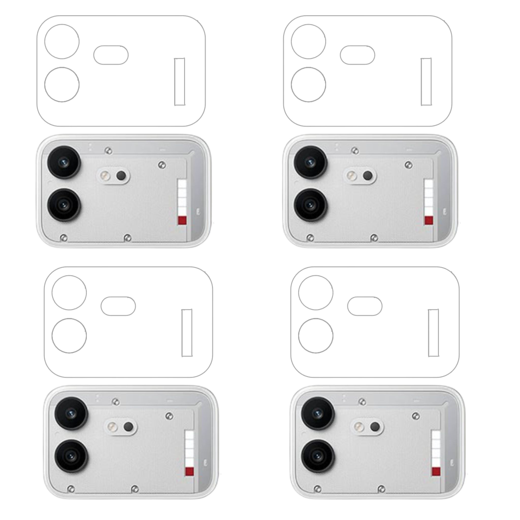 ISAAK Back Camera Lens Protector compatible for Nothing 4b (Pack of 4)
