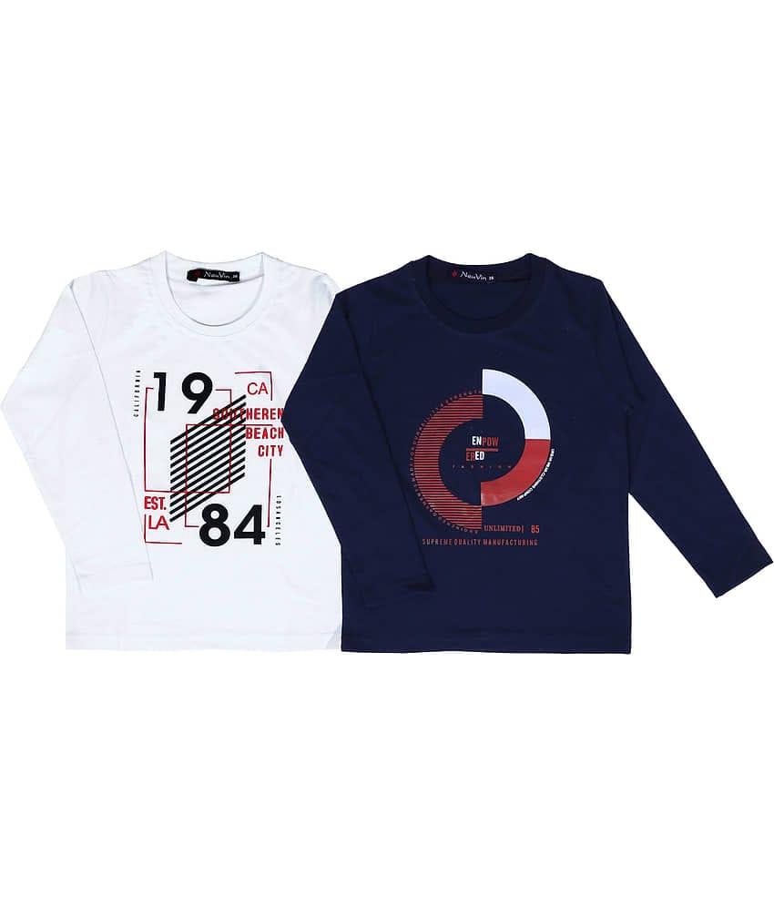 NEUVIN Pack of 2 Baby Boys Cotton T Shirts ( Multi )