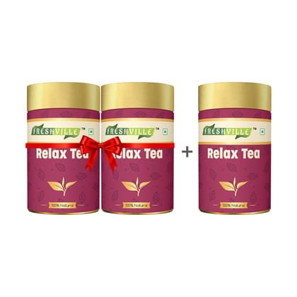 Freshville Relax Tea 45 Days Pack Improves Sleep and Reduces Stress with Herbs 150gram Freshville Relax Tea 45 Days Pack Improves Sleep and Reduces Stress with Herbs 150gram