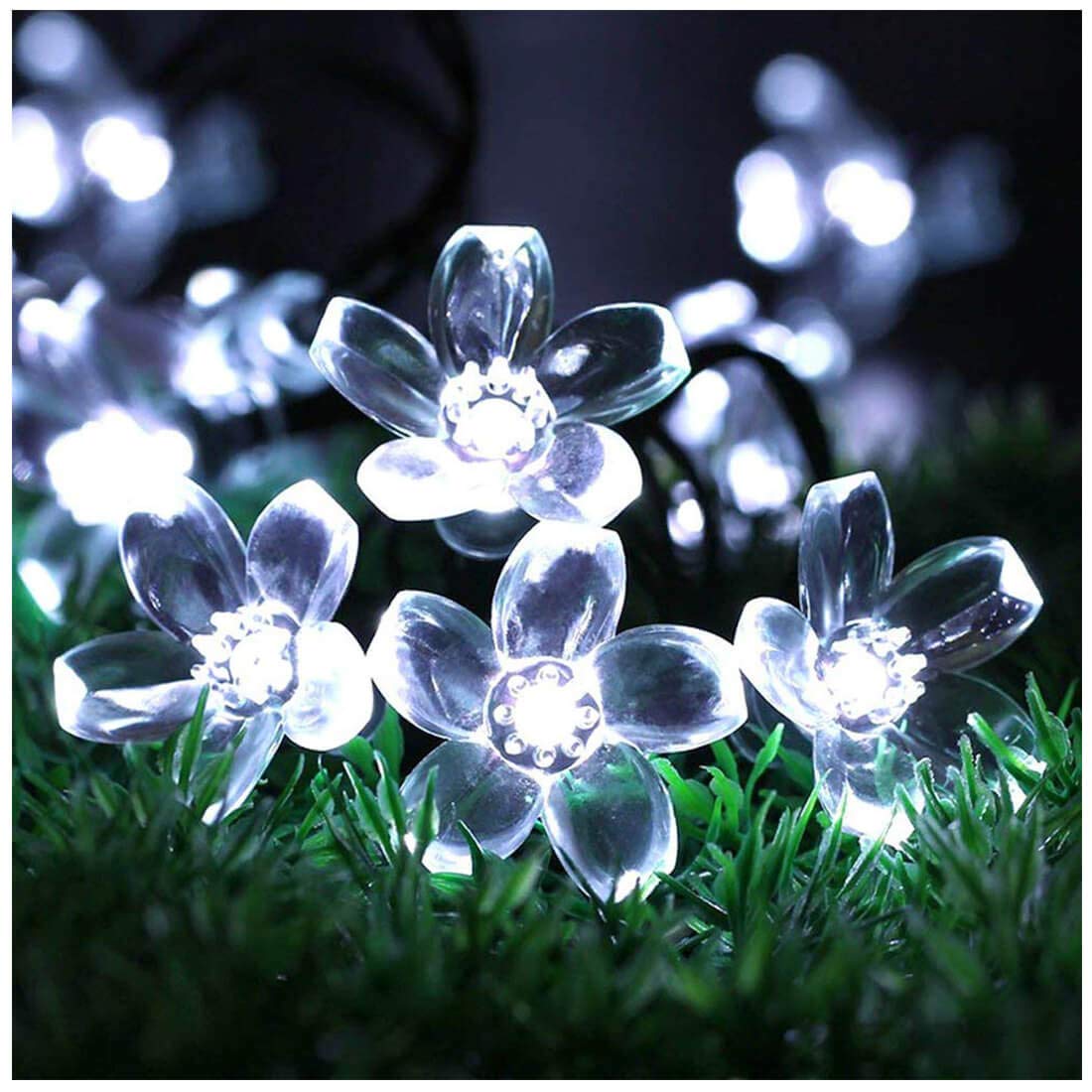 GLOWSERIE Crystal Flower LED String Lights Elegant Garden & Home Decor