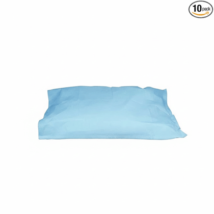 KUDIZE Disposable Non Woven Pillow Cover for Massage, Salon, Hotels, Spa, Parlor, Hospitals, Patients, Adults Blue (21 * 26 Inches) (53.34 * 66.04 Cm) (Pack of 10)