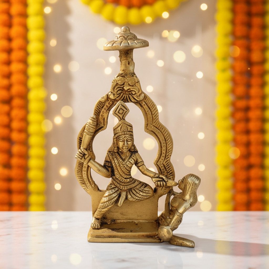 Brass Baglamukhi God Idol Premium Statue, Height : 7 Inch (BSMAS967 M)