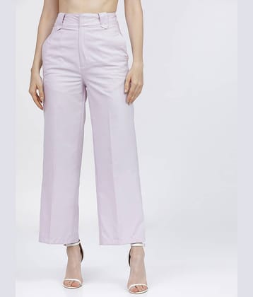 Tokyo Talkies Pack of 1 Polyester Flared Women's Casual Pants ( Purple )