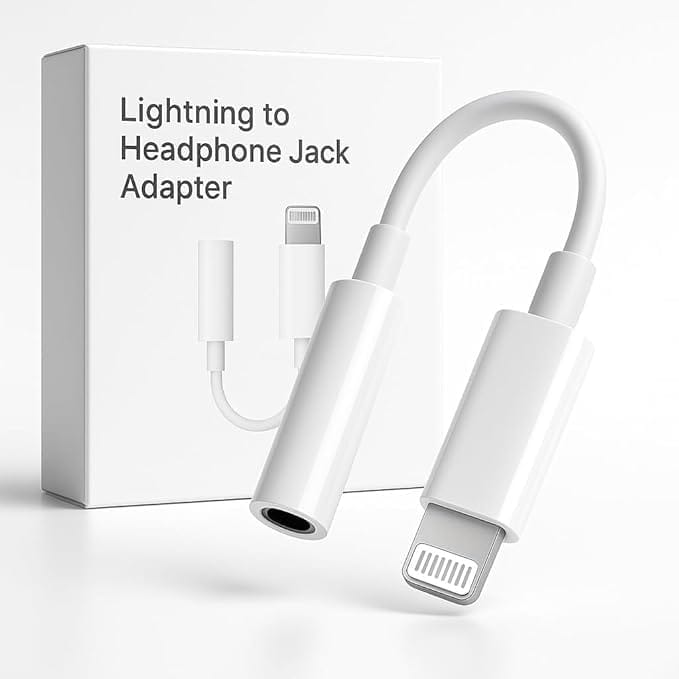 Lightning to 3.5mm Headphone Jack Adapter, 3.5mm Headphone AUX Audio Dongle Adapter for iPhone 17 16 15 14 13 12 11 Pro Max XS XR X 8, Support All iOS & Music Control