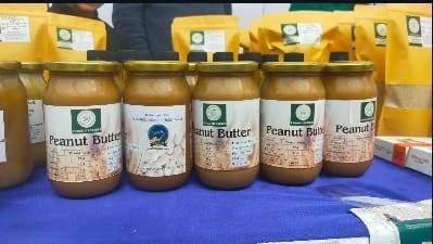 Natural Homemade Peanut Butter by Pahad Organics 400 Gram Unsweetened and Preservative Free