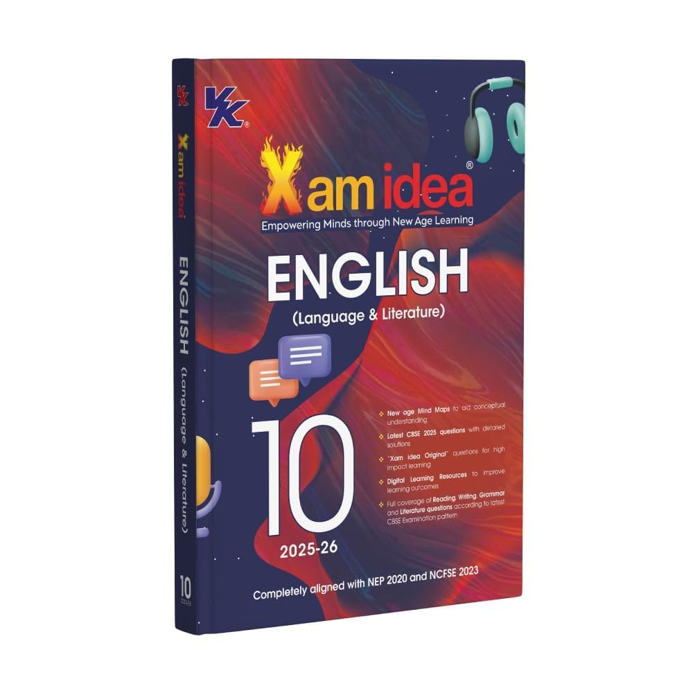 Xam idea Class 10 English (Language & Literature) | Mind Maps & Digital Learning | NEP 2020 & NCFSE 2023 Aligned | Full Coverage of Reading, Writting, Grammer & Literature Qs Paperback – 1 June 2025