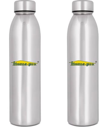 HomePro - Jointless Mirror Bottle Silver Fridge Water Bottle 1000 mL ( Set of 2 )