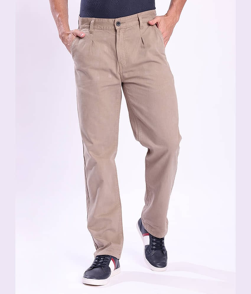Bene Kleed Straight Pleated Men's Chinos - Brown ( Pack of 1 )