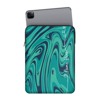 Wrapcart Flowy Custom Name iPad Sleeve | Canvas Water-Resistant