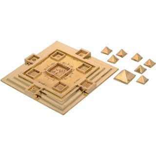 KESAR ZEMS Brass Vastu Energy Maha Vastu Purush Navgrah Pyramid Yantra Vastu Chowki For Brahmasthan For Positive Energy
