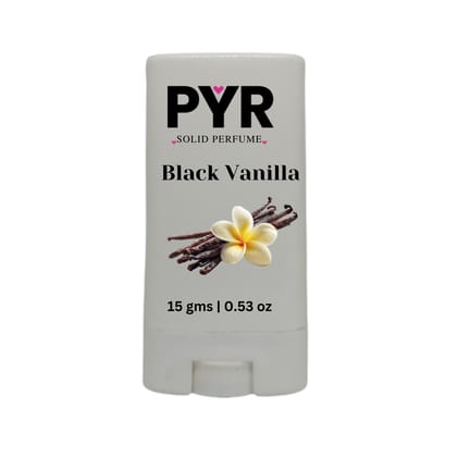 PYR Black Vanilla Solid Perfume  15g | Warm & Sweet Fragrance | Long-Lasting