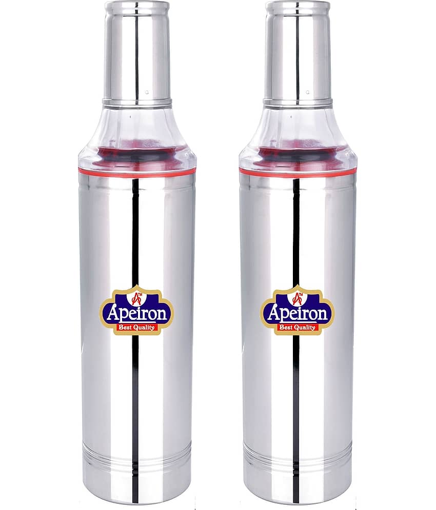 APEIRON - Steel Silver Oil Container ( Set of 2 - 1000 )